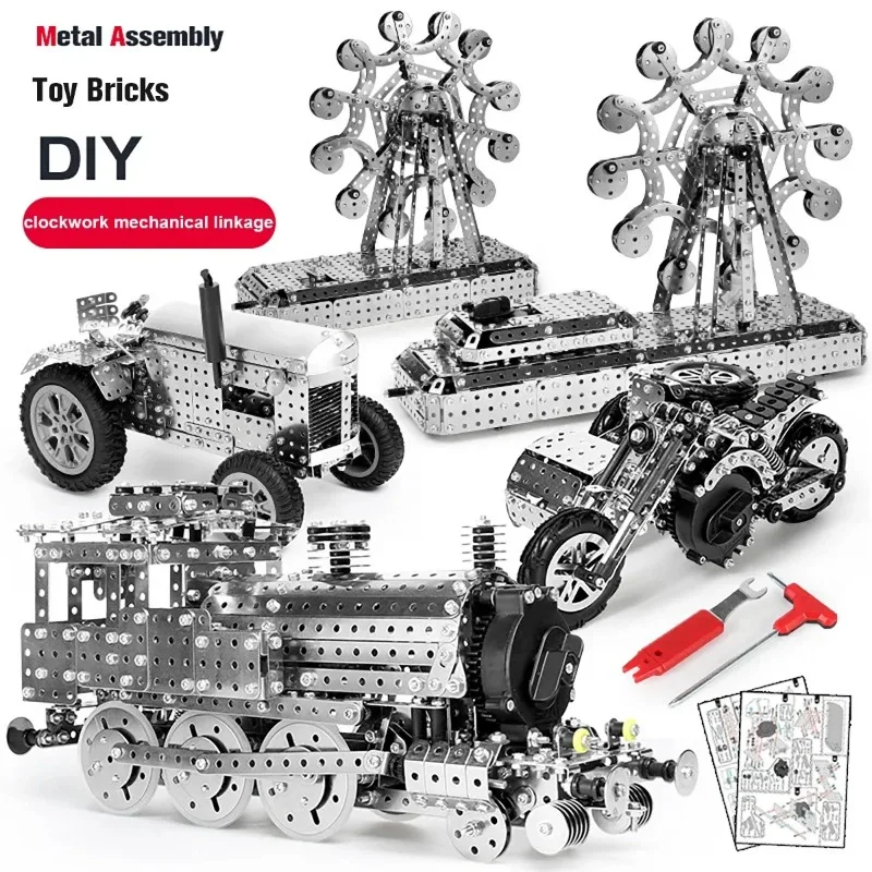 Mechanical Style Ornament Technological Clockwork DIY Model Challenging Adult Teenager Metal Toy Bricks