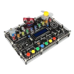 Kit de inicio básico todo en UNO, programación de aprendizaje integrada, conjunto de componentes electrónicos con placa de desarrollo para Arduino UNO