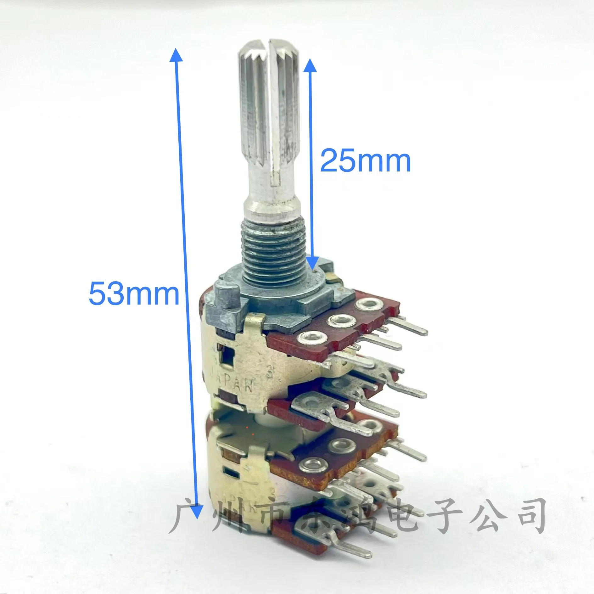 1 PCS ALPS WH148 quadruple potentiometer B10Kx4 audio power amplifier potentiometer 100K 12 pin handle length 25MM