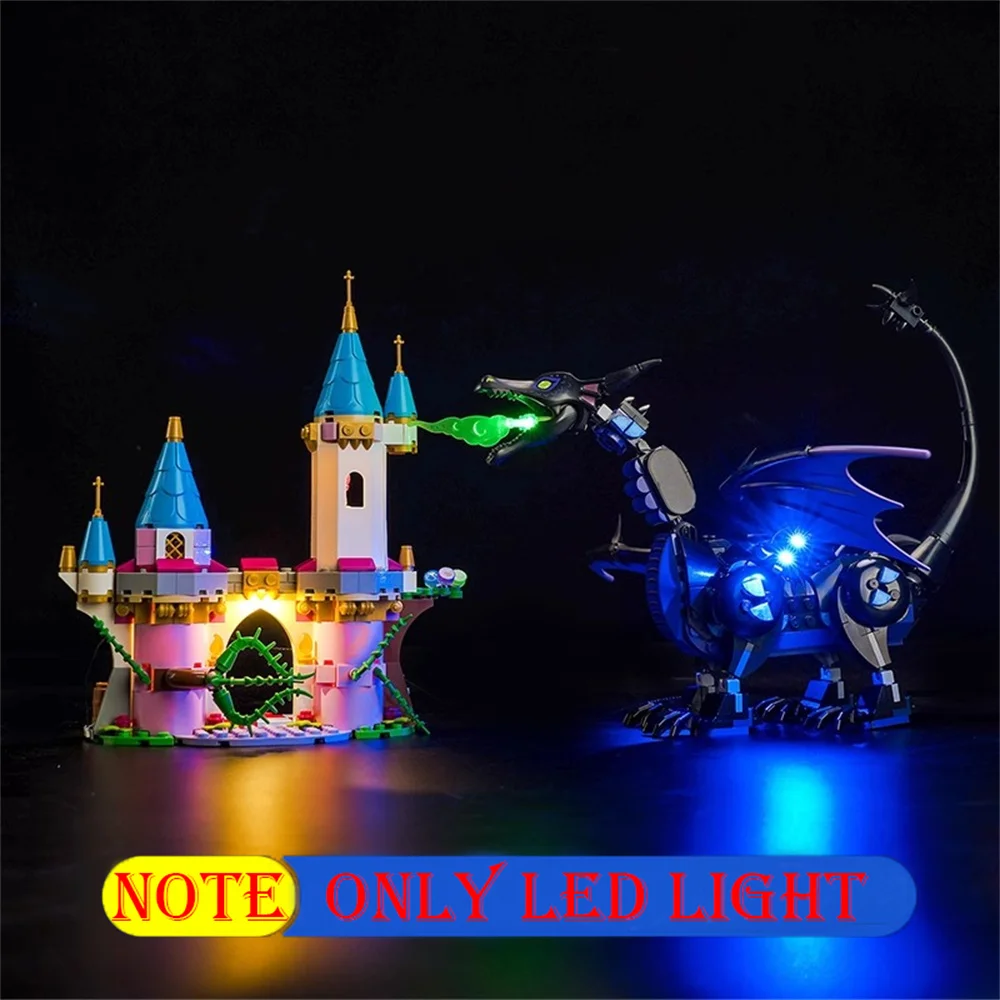 

Girl Lighting Set For 43240 Maleficent's Dragon Form and Aurora Castle Not Include Building Blocks (Only Led Light Kit)