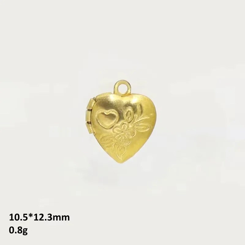 BoYuTe (50 Pieces/Lot) Metal Brass Heart Shaped Photo Locket Pendant Can Open Diy Jewelry Accessories Wholesale view 4