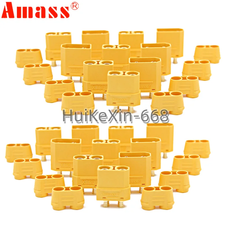 

Amass XT90 мужской женский Соединитель с батареей, банановая заглушка для радиоуправляемого Lipo автомобиля самолета, 4,5 мм, 5 10 20 50 100