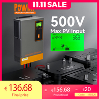 PowMr 140A 48V MPPT Solar Charge Controller Solar Battery Regulator Max PV Input 500V For 48V Lead-Acid and Lithium Batteries