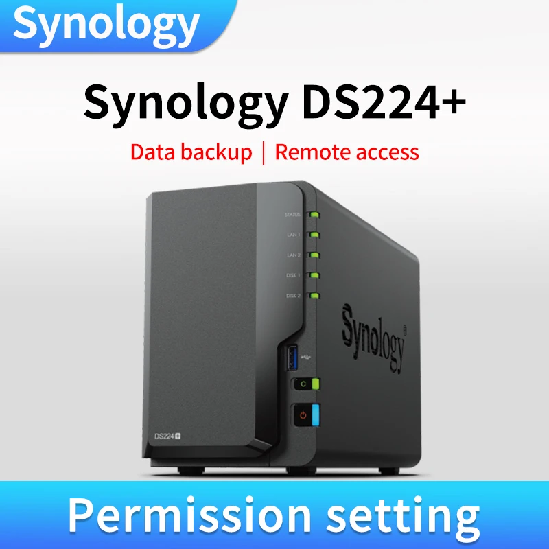 Synology DS224+ NAS Network Storage Personal Cloud Storage Server Host Family 2-disk Position Diskless