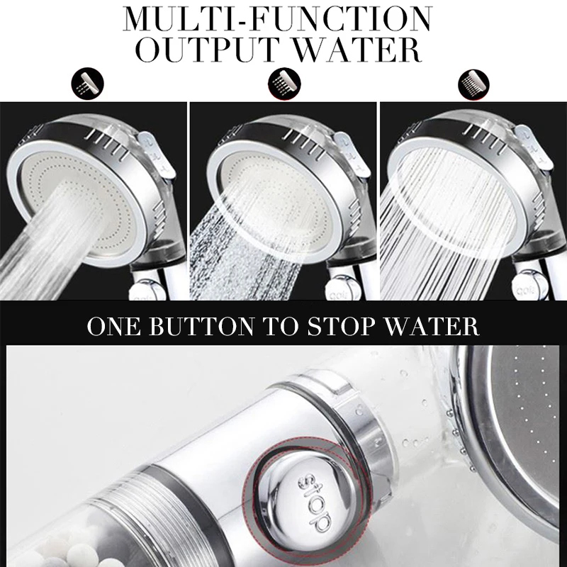 Shower Head Water Saving Rain Handheld Shower Big 6 Inch High Pressure Bathroom Rainfall Shower SPA Shower Head