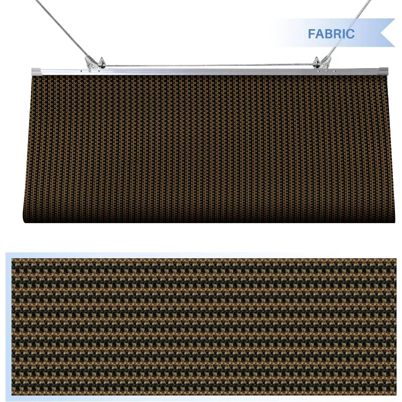 Sunrise 7'Wx12'L cubierta de sombra de pérgola dosel retráctil sombra de sol ondulada al aire libre para Patio jardín patio cubierta enrejado (marrón