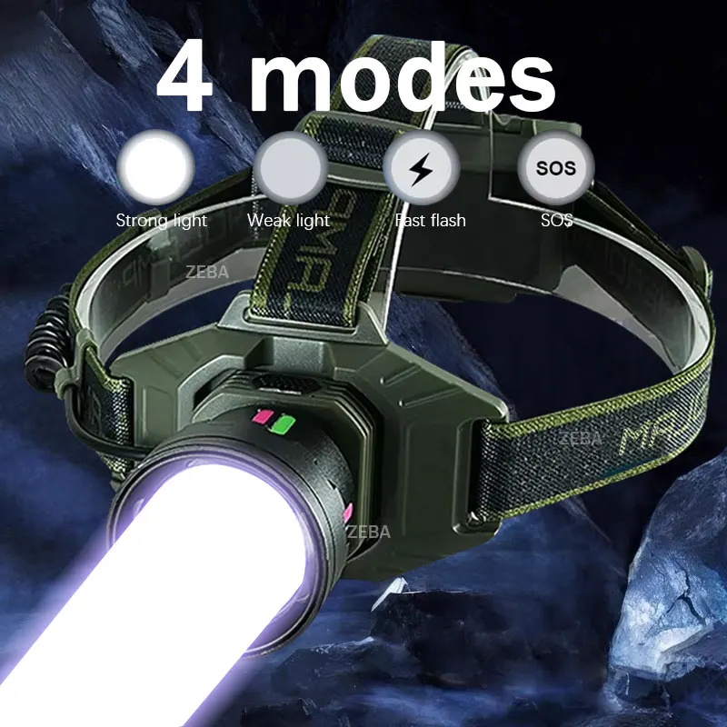 20000000LM Most Powerful LED Headlamp Sensor Head Flashlight Headlight 18650 Rechargeable Head Lantern Fishing Camping Head Lamp