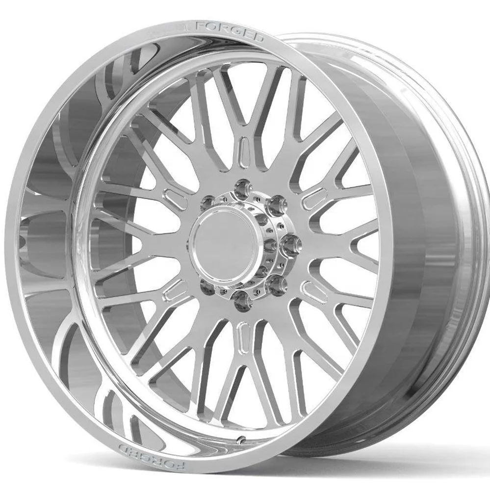 Forged Deep Dish Lip 4x4 Alloy Jantes 8x170 5x139.7 6x139.7 Pickup Truck 24x12 24x14 26x14 26x16 Offroad Wheels H Type view 6