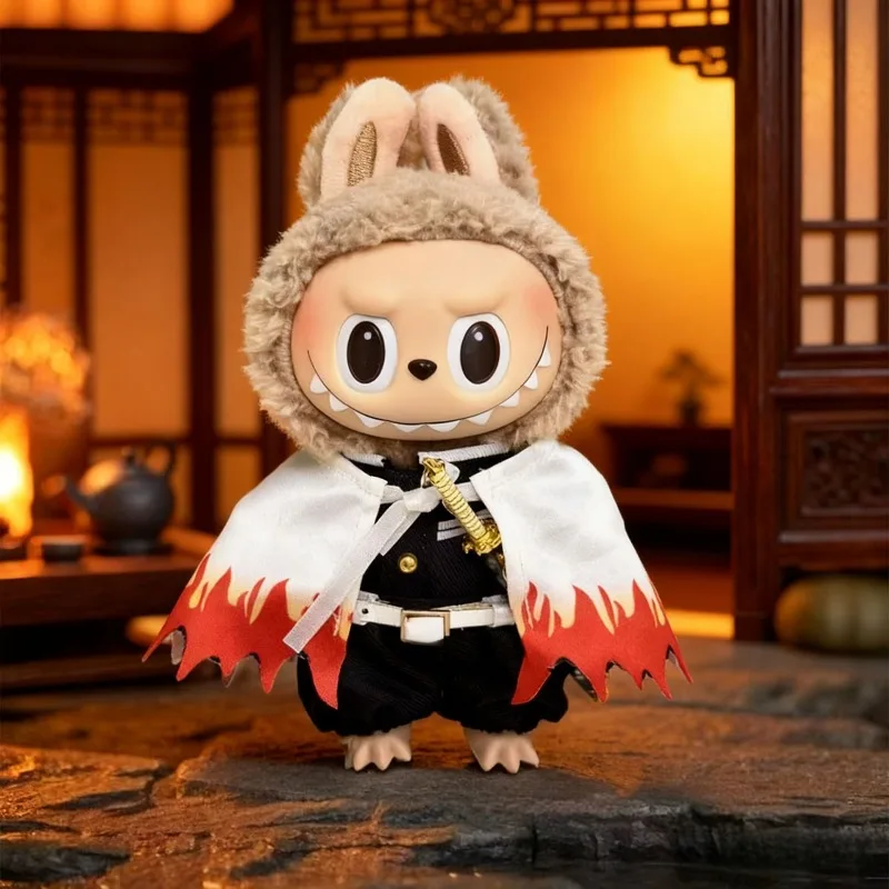 Dämonentöter Puppenkleidung für Labubu Tanjirou Nezuko Inosuke Outfit 17 cm Plüschpuppenzubehör Jungen Mädchen Party Weihnachtsgeschenk