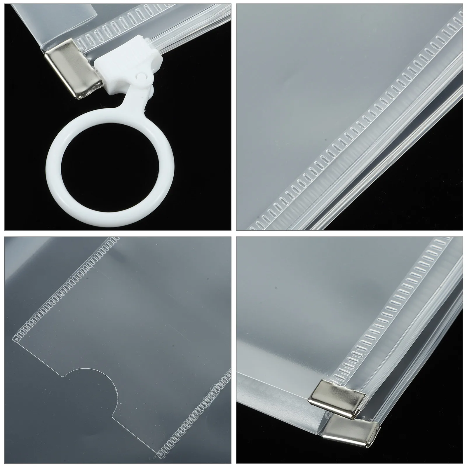

5pcs A4 PP File Bags Large Capacity Clear Document Holders Office School Supplies Waterproof Plastic Folders Transparent Storage