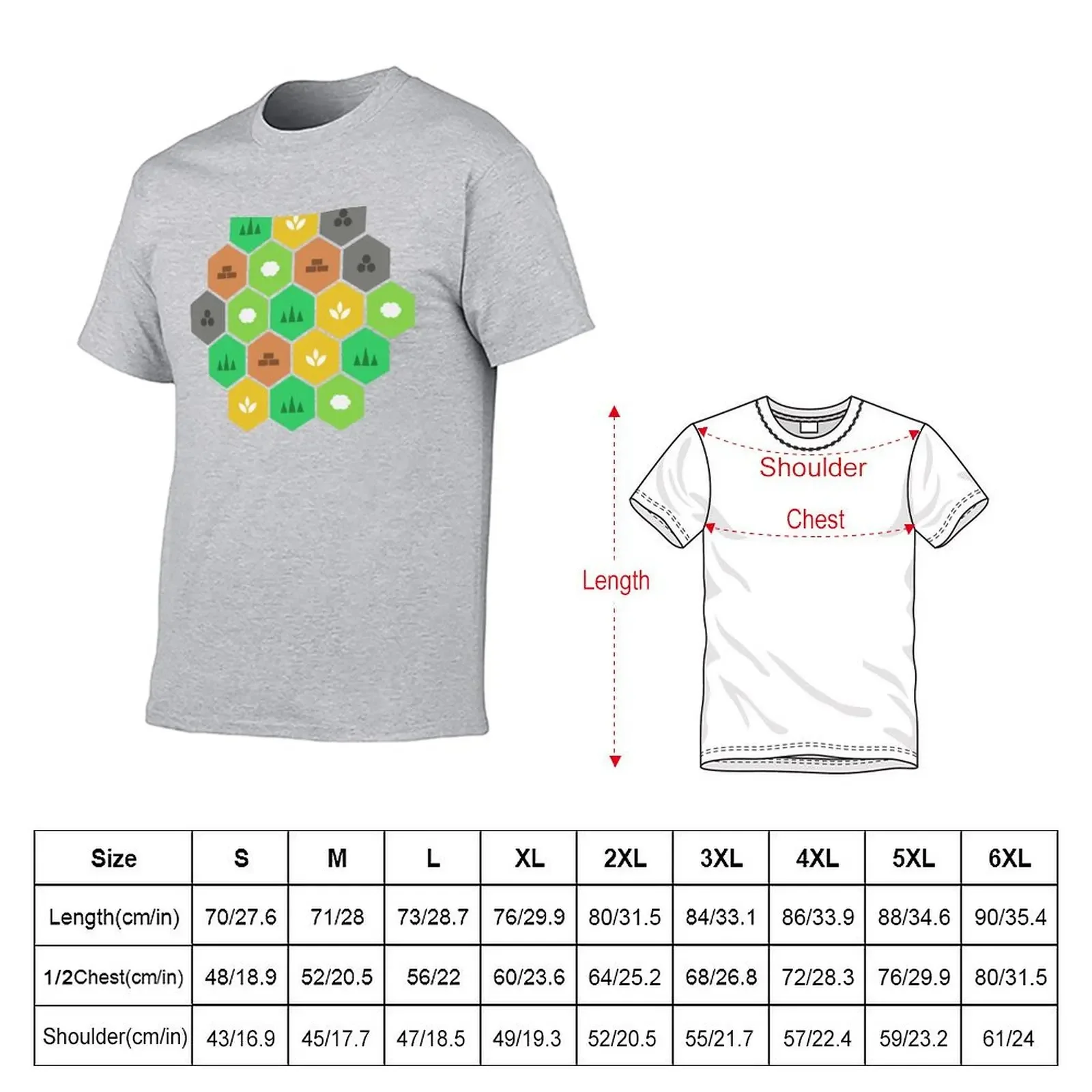 Minimalist Settlers Tile Board Games T-shirt vintage graphics Aesthetic clothing quick-drying mens graphic t-shirts pack