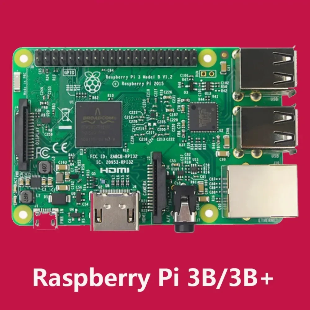 Placa Raspberry 3 Modelo B+ CPU ARM Cortex-A53 Quad-core de 1,4 GHz e 64 bits com WiFi e Bluetooth