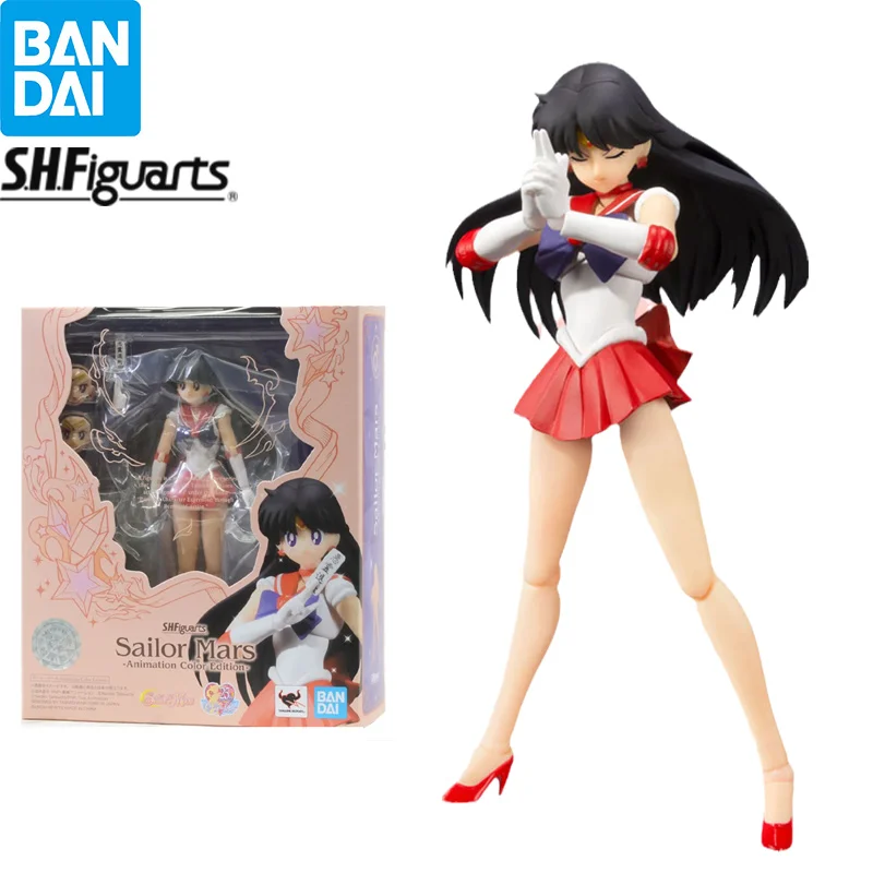 

In Stock Bandai S.H.Figuarts Sailor Mars Hino Rei Animation Color Edition Sailor Moon 14cm Anime Figure Action Model Toys Gift