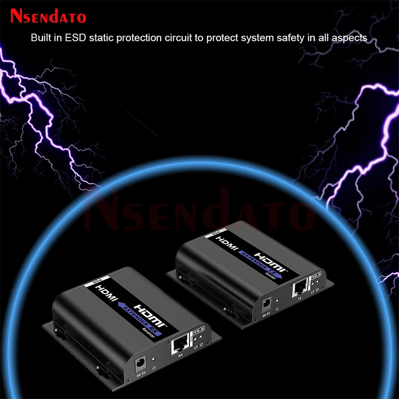 LKV383POE V5.0 1080p @ 60Hz 120M HDM POE extensor sobre IP Cat6 Ethernet Switch HDMI Video transmisor y receptor Kit para PC TV