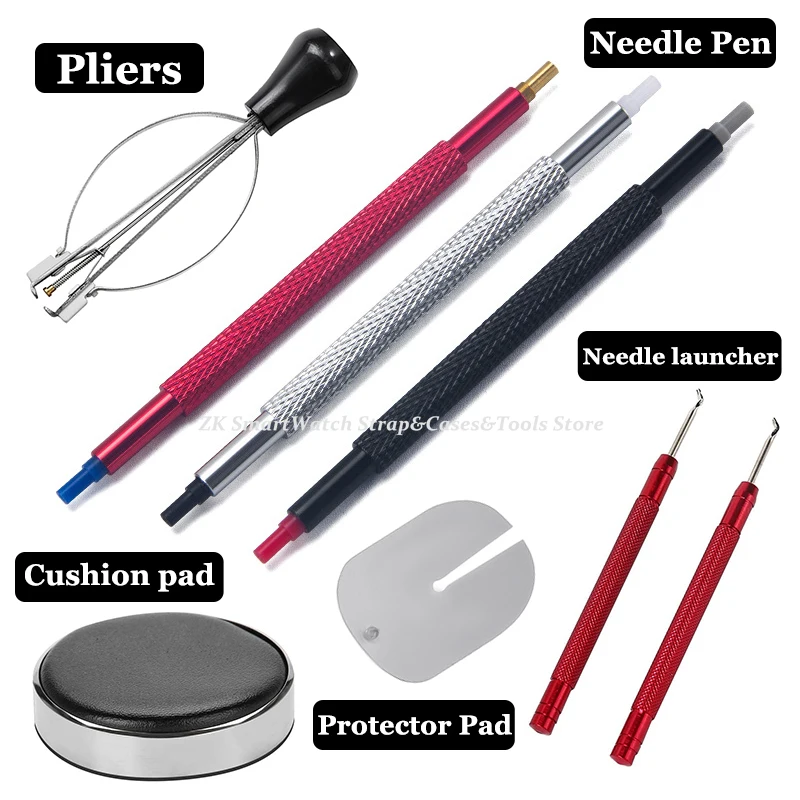 الصلب ساعة مؤشر الاتصال الهاتفي مزيل ساعة طقم أدوات إصلاح ساعة الإبر المنتقى رافع تركيب الأيدي مزيل الضغط لصانع الساعات #1