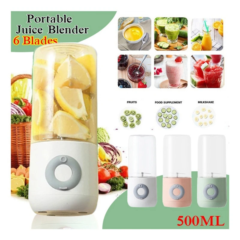 

500ML Portable Blender USB Electric Blender Fruit Juicer For Fruit And Vegetables Juicer Machine -C