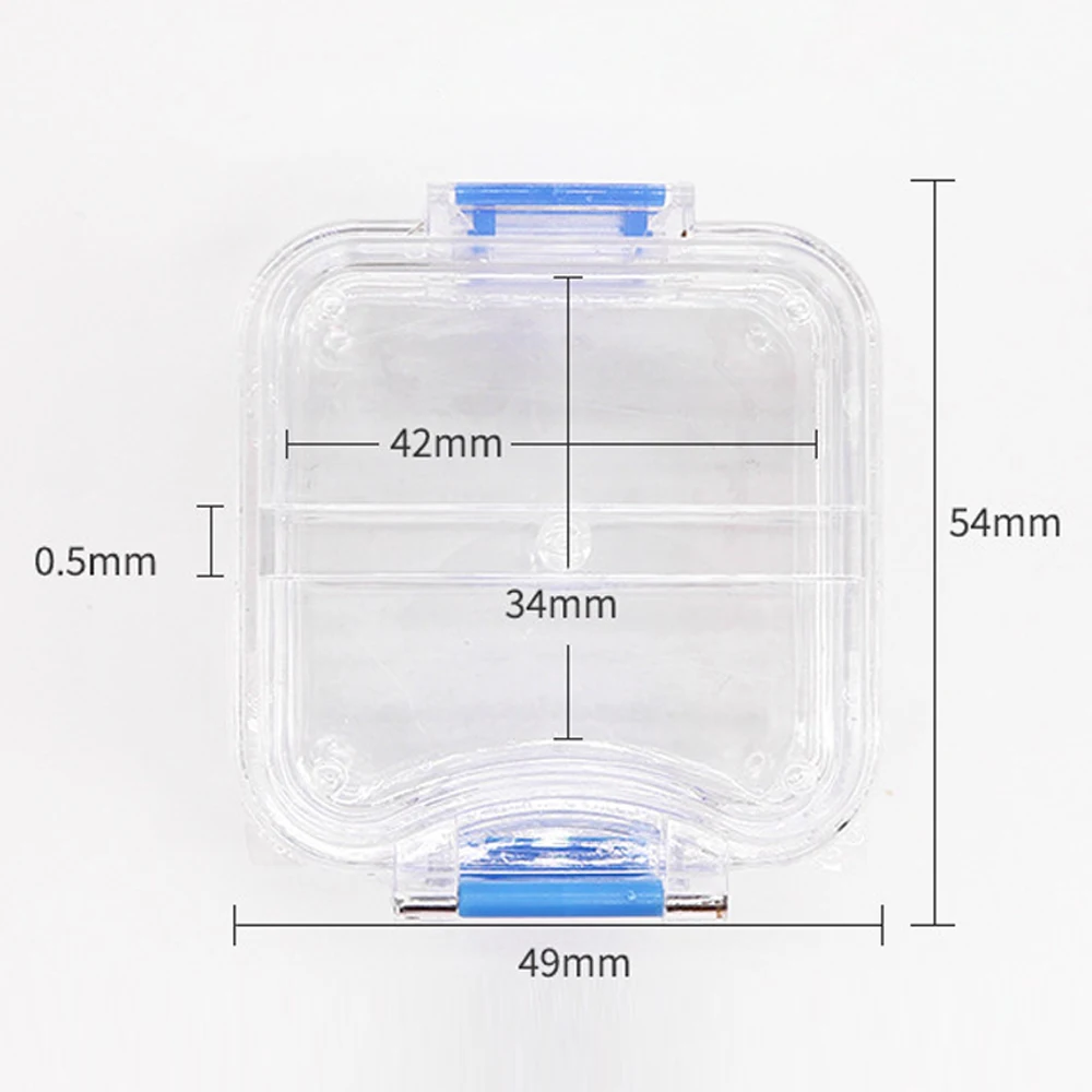 50 Stks/partij Tandheelkundige Tand Doos Met Film Clear Plastic Kunstgebit Storage Case Membraan Tand Doos