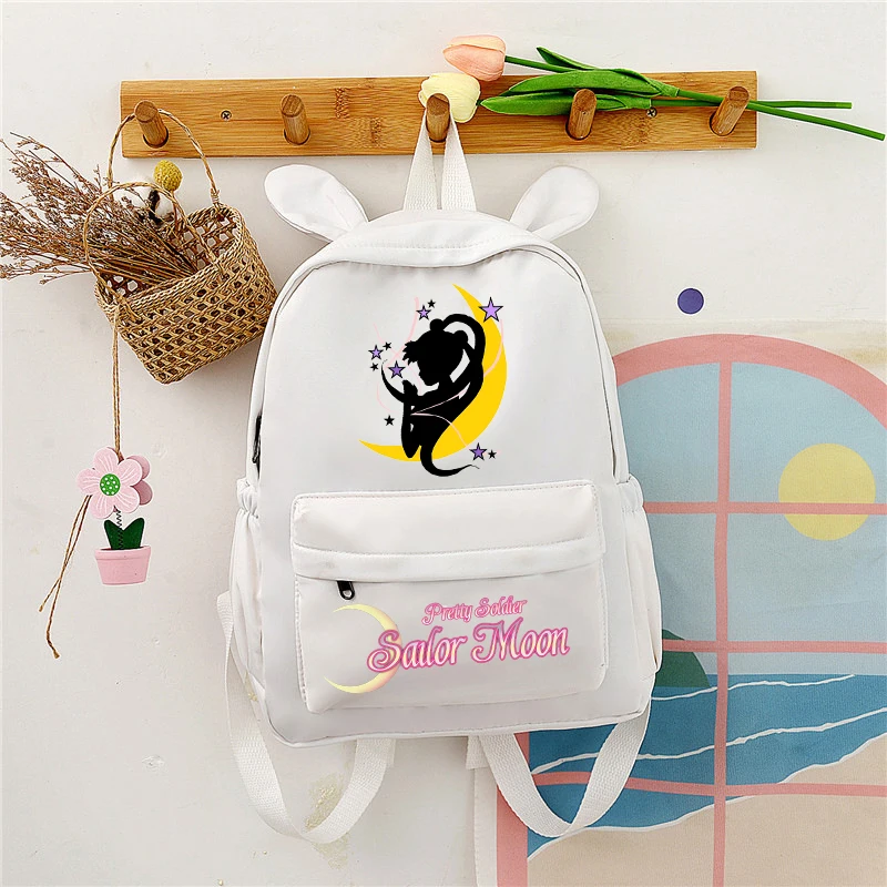 Sailor Moon School Bag Anime Cute Girl Knapsack Teenager Kawaii Printed Backpack Student Large Capacity Book Bag Rucksack Gift view 6