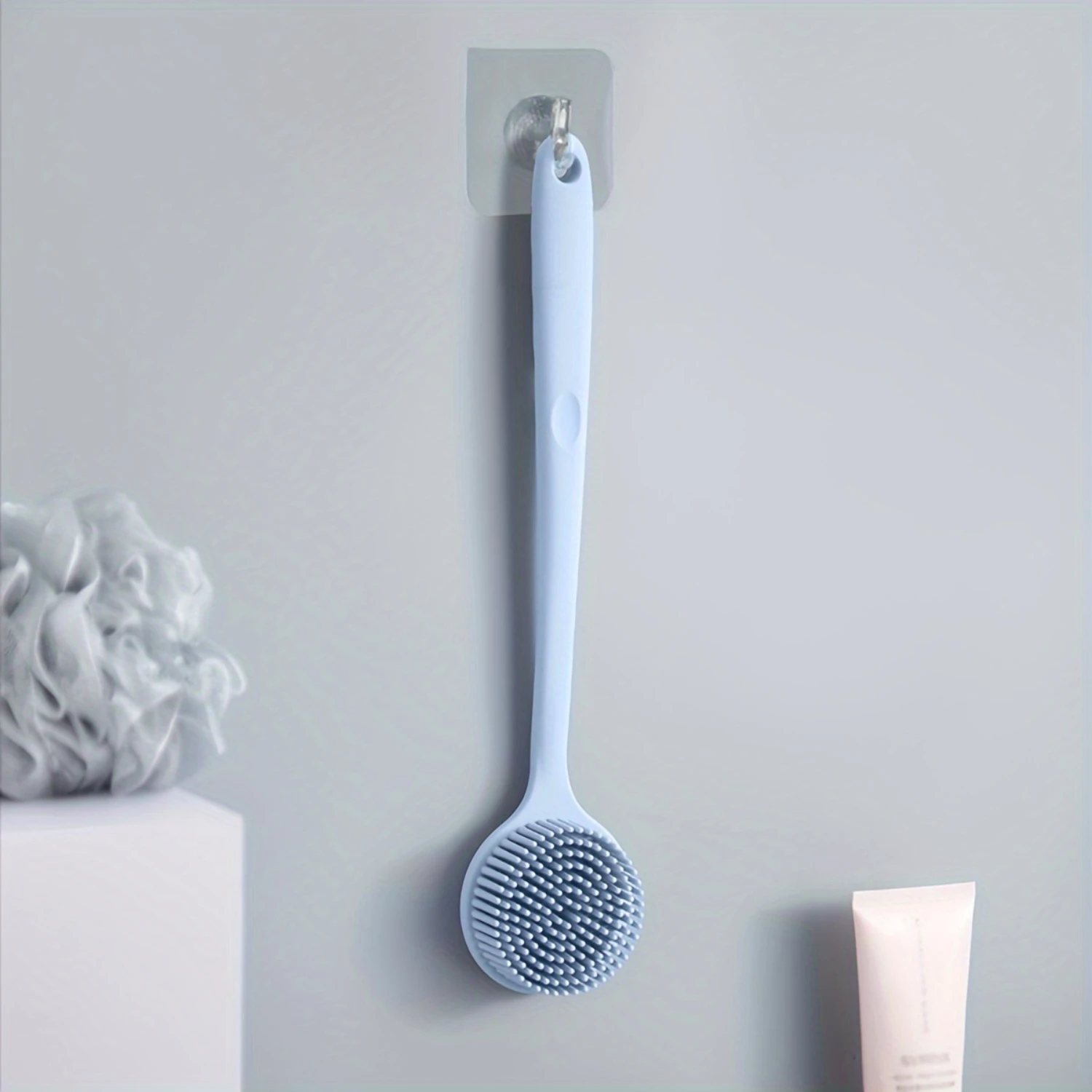 Long Handle Bath Brush for Shower, Soft Back Scrubber, Body Washer for Women and Men - Bathroom Accessories