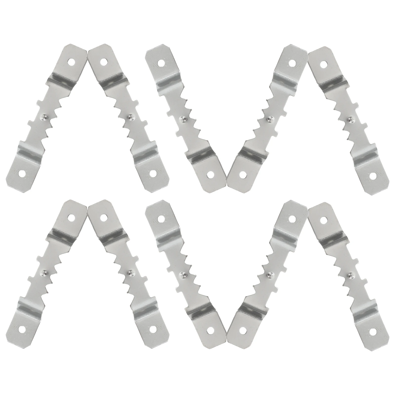 

10pcs Metal Hooks Double Hole Heavy Duty Hangers Screws for Picture Frame Hanging Wood Projects Mirror Photo Wall Mount