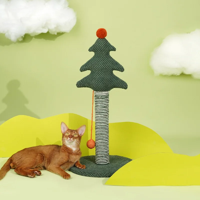 

Cat Climbing Christmas Tree Jumping Platform Scratching Post Cat Tree Sisal Rope Cat Toy