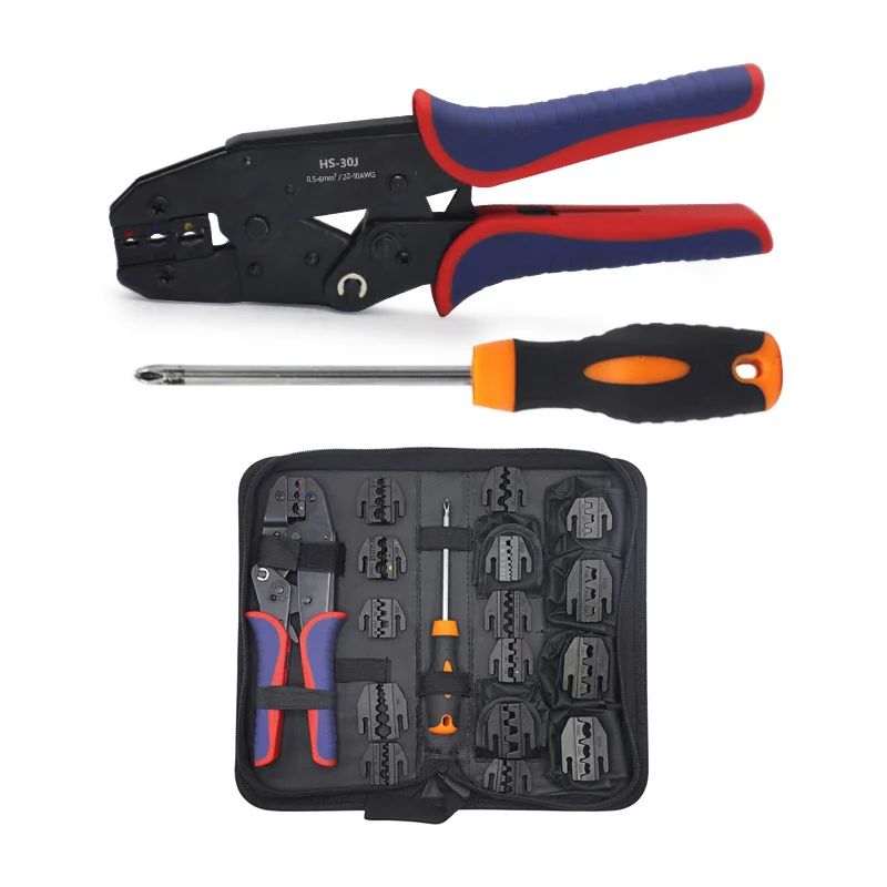 

Hand Tools Wire Terminal Crimping Pliers HS-30J Multifunctional Carbon Steel Crimping Pliers For Insulated Terminals