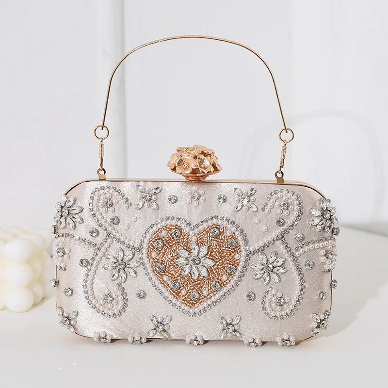 Deluxe Evening Party Handbag Pearl Bride Wedding Handbag Handbag Banquet Fashion Evening Party Bag Dress Bag Free Delivery