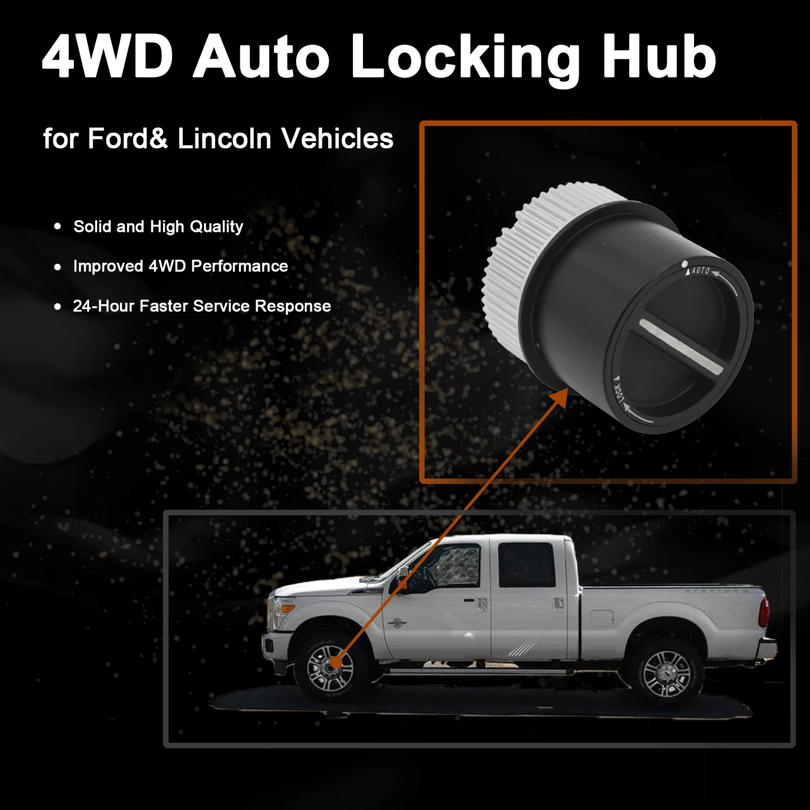 New Automatic Locking Front Hub For Ford Excursion 99-04 F250 F350 F450 F550 USA 1C3Z-3B396-CB 1C3Z3B396CB