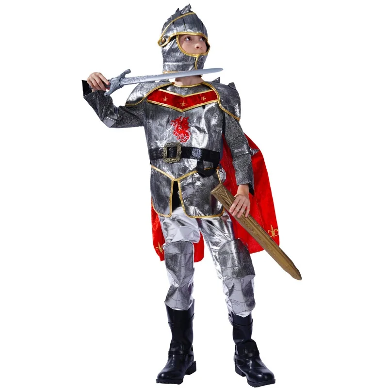 Crusader Knights Cosplay Traje para crianças, Gladiador romano antigo, Halloween, Novo Design