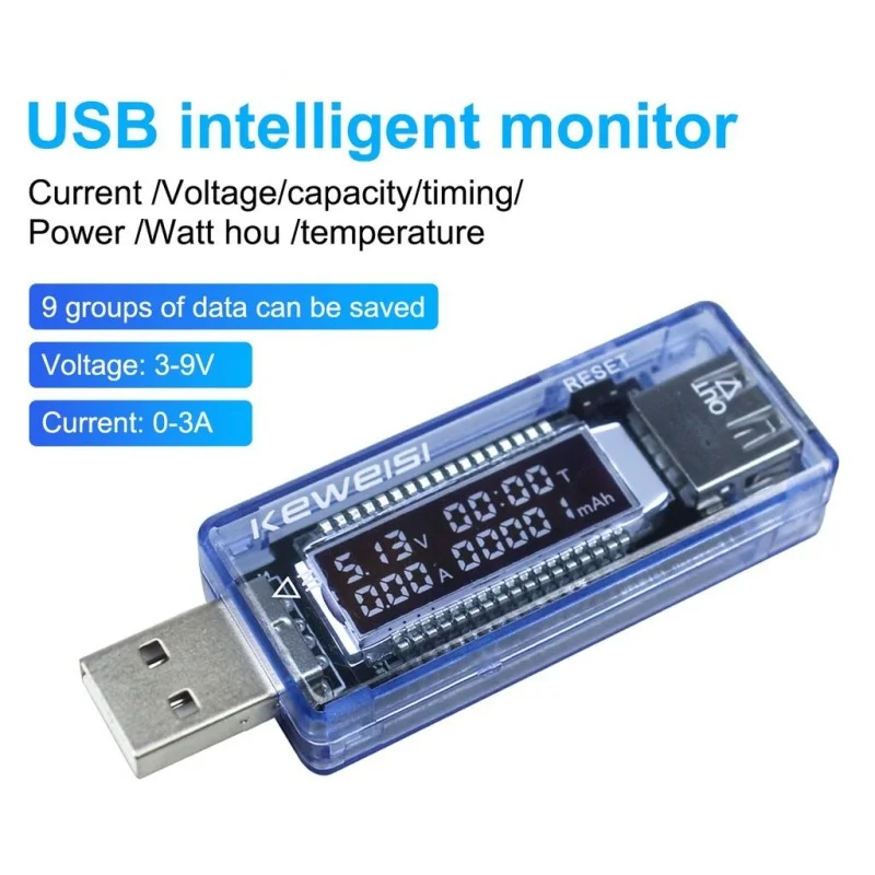 Voltage Meters Current Voltage Capacity Battery Tester USB Volt Current Voltage Doctor Charger Capacity Tester Meter Power Bank