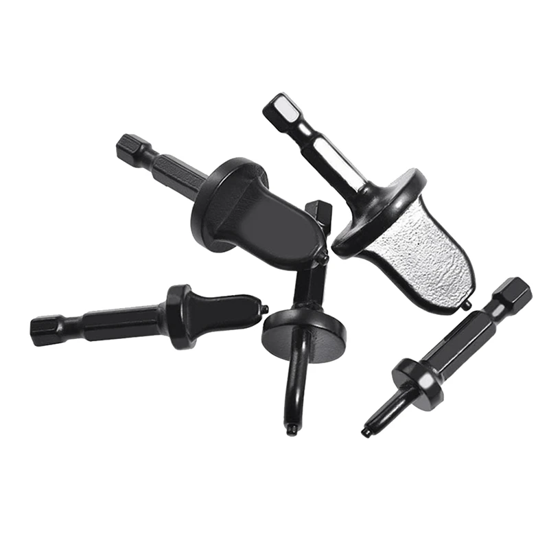 5 ชิ้น Flaring เครื่องมือท่อทองแดง Air Conditioner Hex Handle Tube Expander ไฟฟ้า Flaring เครื่องมือท่อทองแดง Swaging เจาะชุด Bit