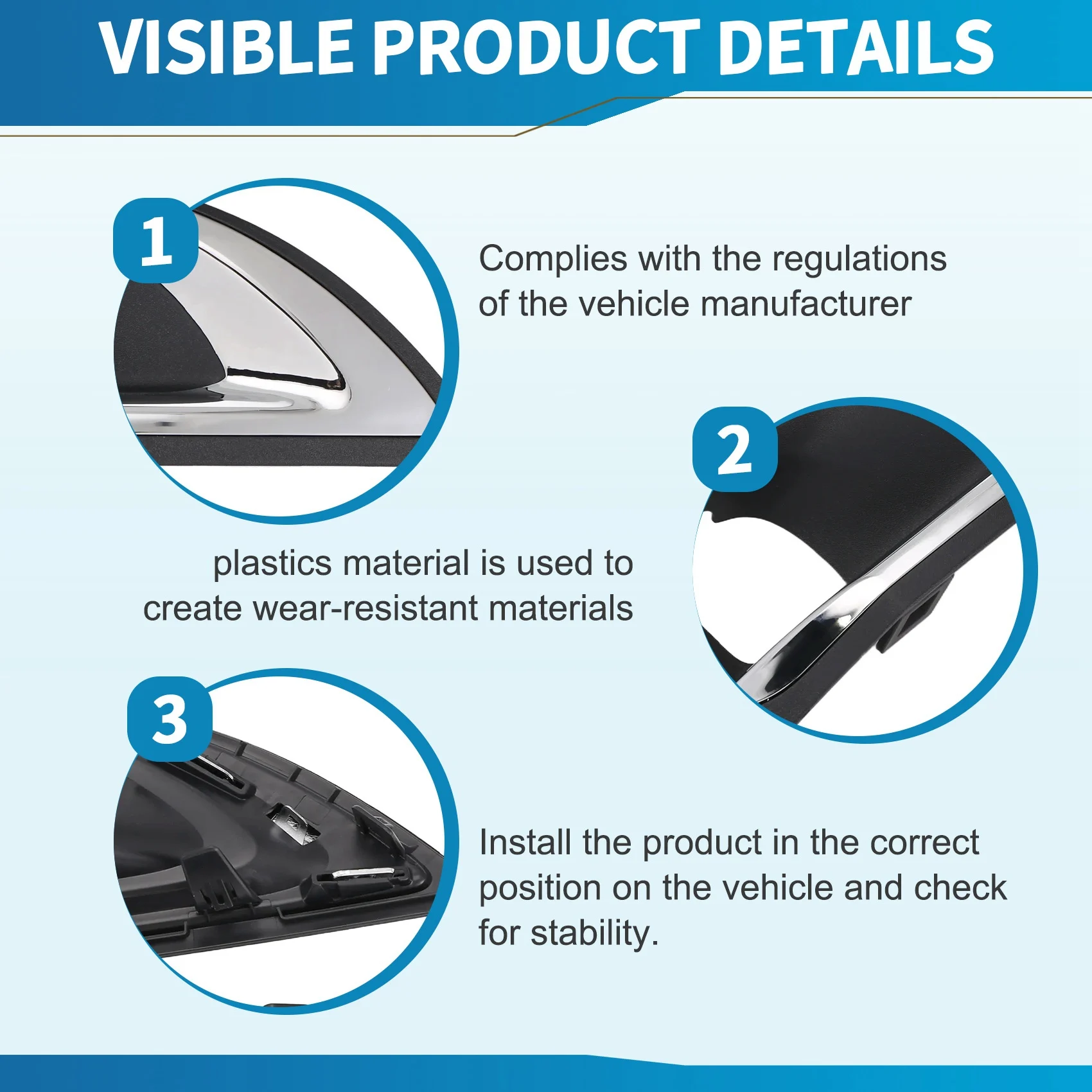 

Practical 1Pair Front Bumper Fog Lamp Cover Trim YL004126XT YL004127XT 240809 For 4008 P84 Fog Light Chrome Grille Bezel