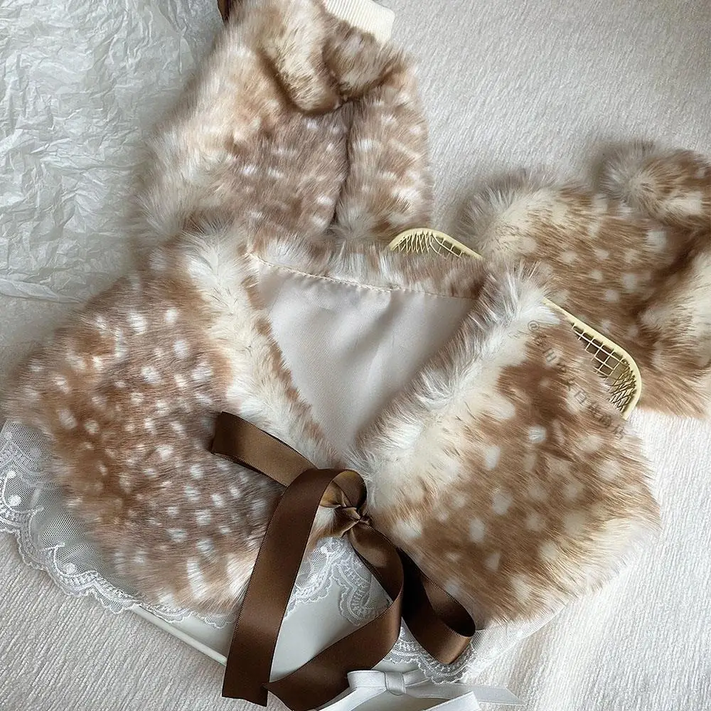 Harajuku القوطية قفازات كاملة الأصابع وهمية طوق الحلو لوليتا عيد الميلاد قرون الدفء رقيق غطاء للأذنين اليابانية الغزلان الأصفاد شال