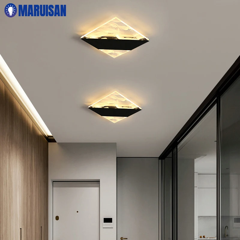 Feather corridor light Modern Chandelier Bedroom Living Room Kitchen Lamps Indoor Lighting home Luster Acrylic chandelier dero
