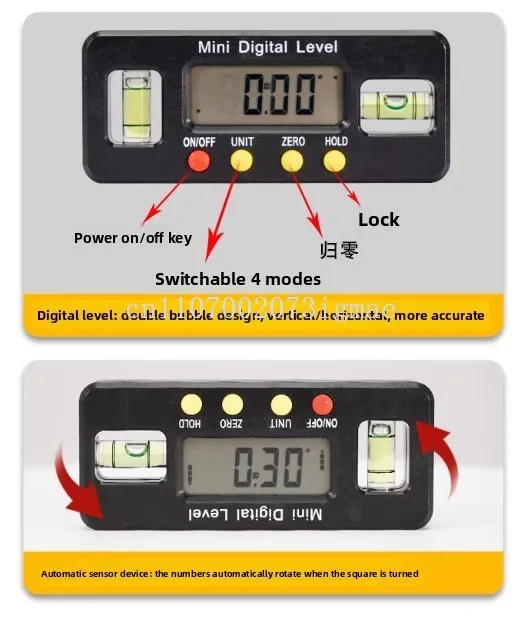Four Wheel Positioning Tool Auxiliary Steering Wheel Alignment Instrument Level Electronic Display Alignment Auxiliary Tool