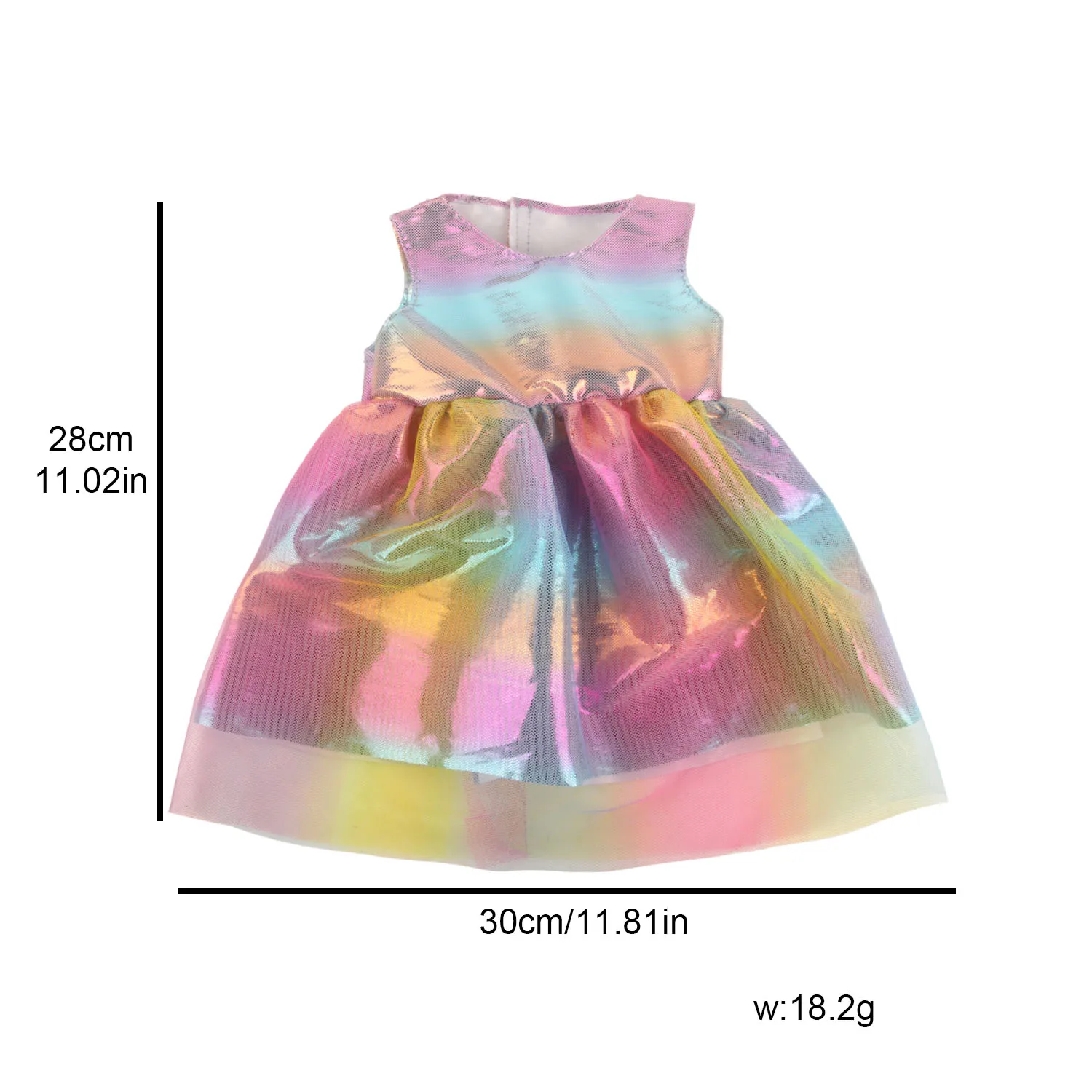 Vestito da bambola estiva per bambina maternamgonna colorata vestiti in pizzo tagliato per bambole americane da 18 \'\'per 43 New Reborn