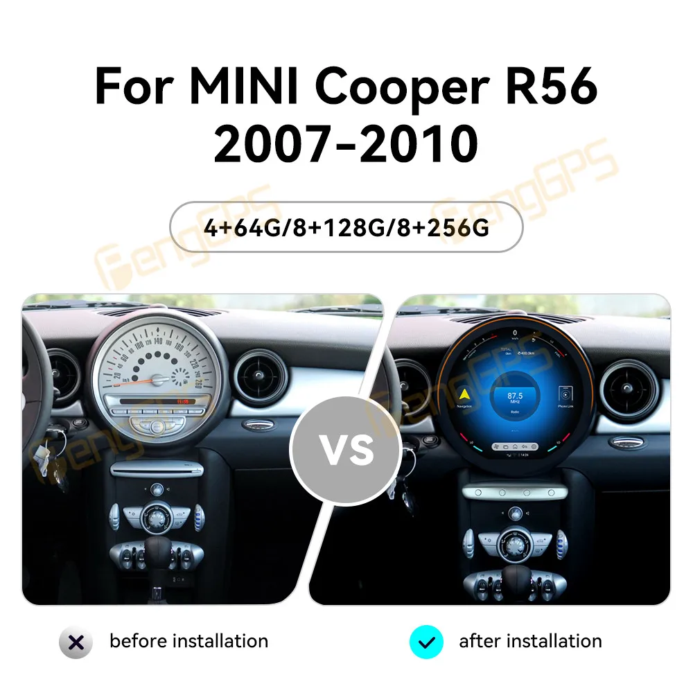 

11.8'' Android 13 Car Radio For BMW MINI Cooper R56 2007-2010 Wireless Carplay GPS Navigation Multimedia Player Car Accessories