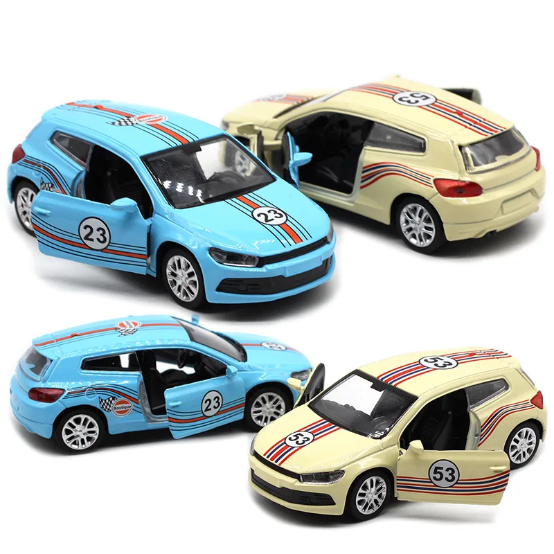 1:32 フォルクスワーゲンシロッコ合金コーティングされたレーシングカーモデルシミュレーションプルバックモデル子供のおもちゃのギフト