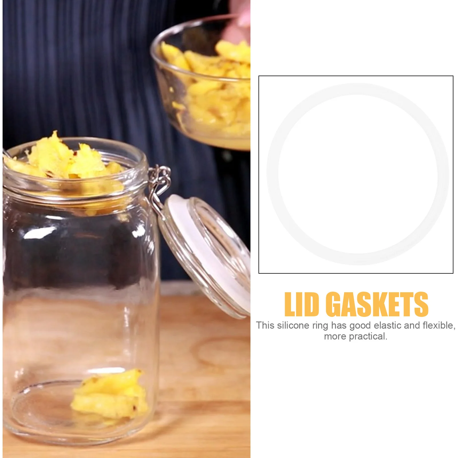 

3Pcs Silicone Bottle Lid Seal Ring Flexible Replacement Sealing Ring Leak Proof for Insulated Stainless Steel Cups