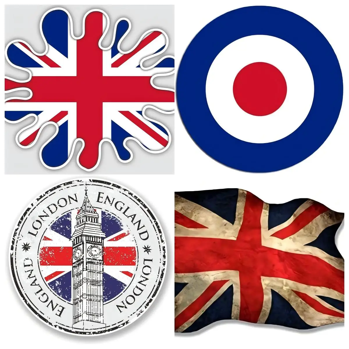 

United Kingdom flag Car Sticker and Cartoon Decal Camper Accessories Anti Scratch Exterior Decor