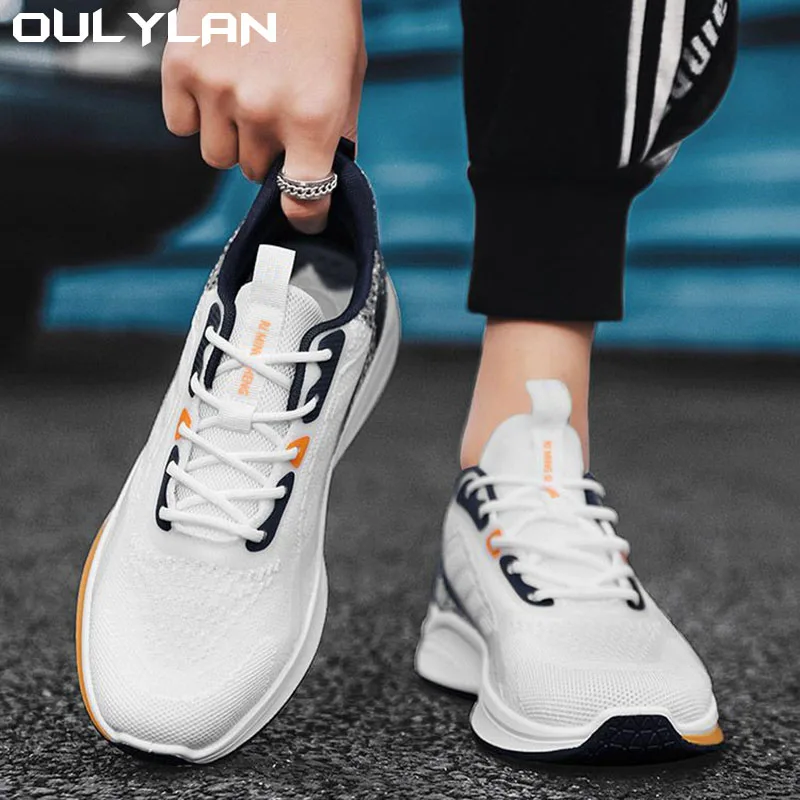 Breathable Mesh Cloth Shoes Men\'s Casual Shoes Men\'s Fashionable All-Matching Sneakers Men\'s Shoes Flying Woven