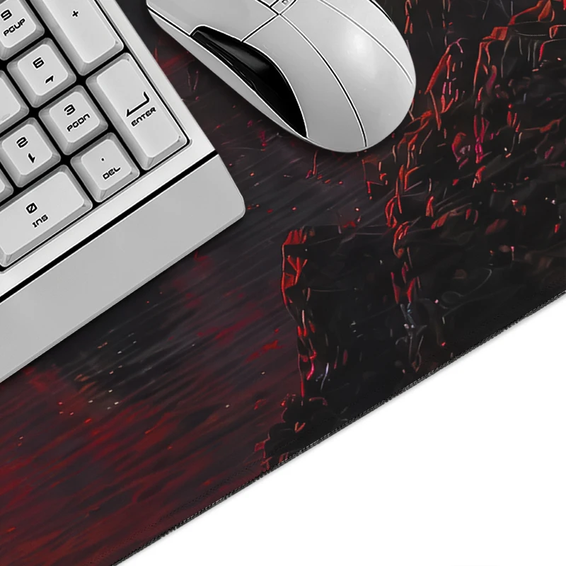 Mouse Pad Black And Red Art Gamer XL HD Home Large Mousepad XXL keyboard pad Non-Slip Carpet Soft Table Mat Desktop Mouse Pad