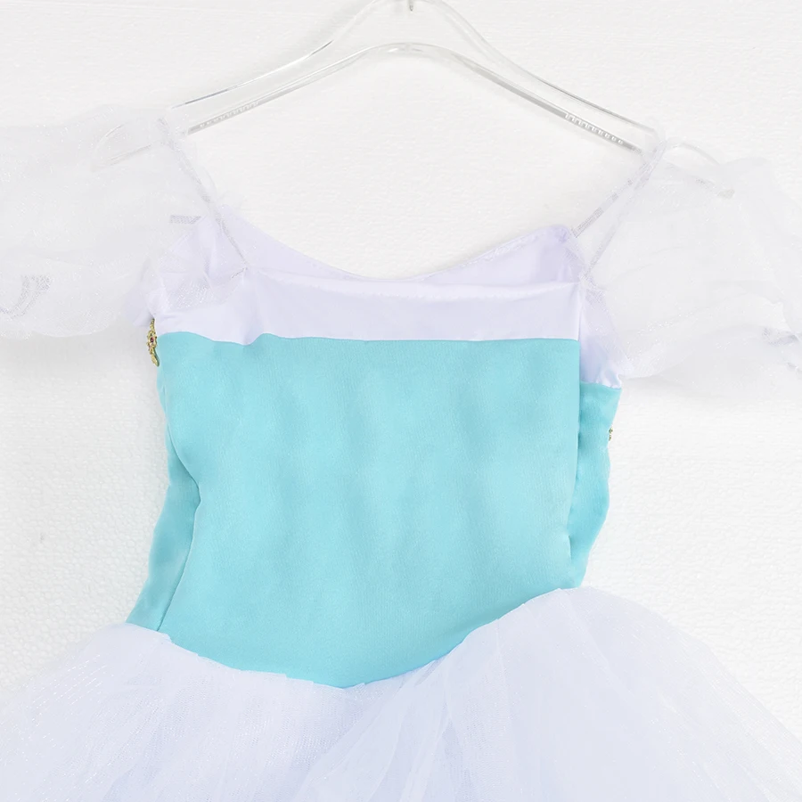 Kids Ballroom Clothing Sequined Flower Tutus Ballet Dress For Girl Modern Dance Tutu Dress Girls Ballet Princess Dress