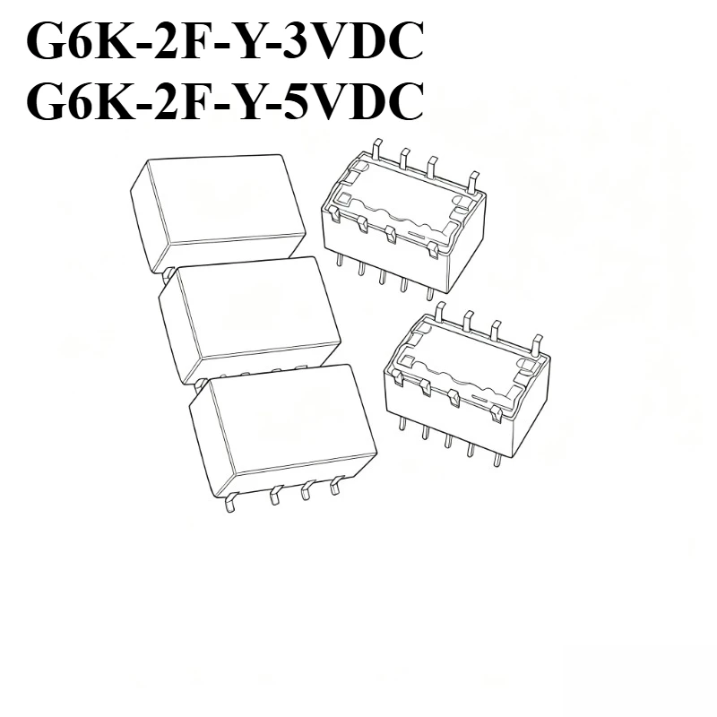 5PCS/Lot G6K-2F-Y-3VDC G6K-2F-Y-5VDC G6K-2F-Y-12VDC G6K-2F-Y-24VDC Signal Relay SMD G6K-2F-Y  SOP-8  3V 5V 12V 24V Signal Relay