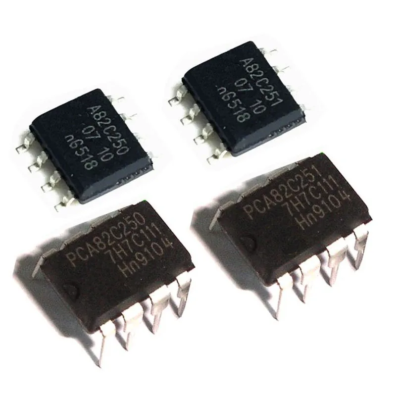 10PCS PCA82C250T PCA82C250N PCA82C251T PCA82C251N DIP-8/SOP-8 Chip di interfaccia bus