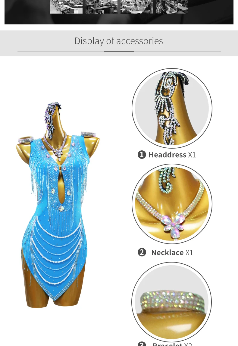 Neue Lateinamerikanische Tanzoutfits Wettbewerbsanzug Elegantes Partykleid 2026 Strass-Kleidung Mädchen Sexy Abend- und Übungskostüme – Detail 4
