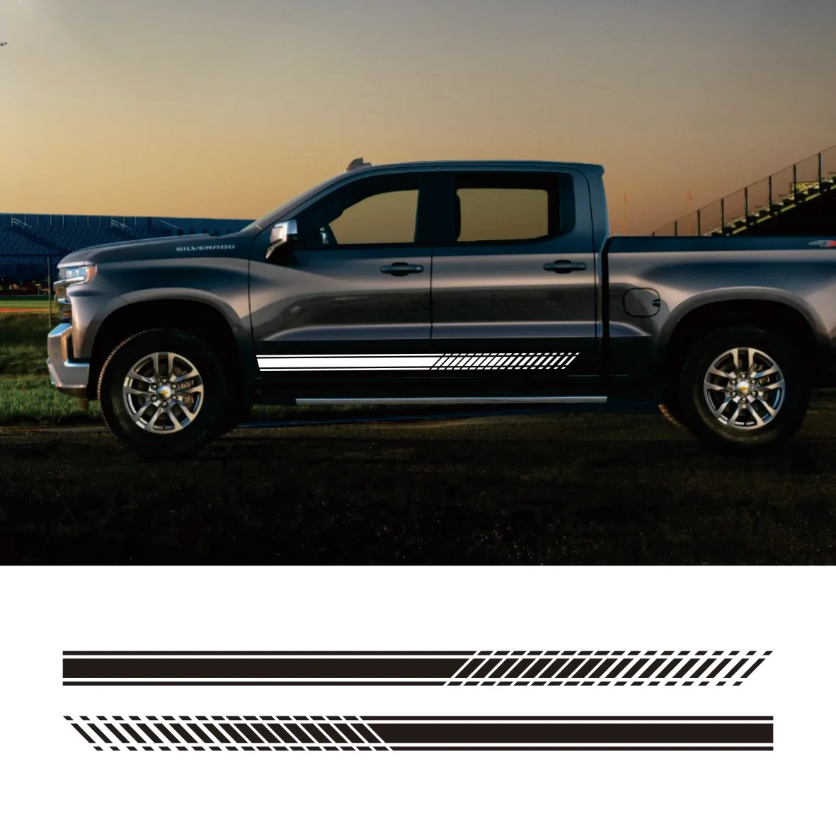 

Pickup Door Side Stripes Stickers Auto Accessories For For Ford Ranger F150 Chevrolet Silverado Toyota Hilux Volkswagen Amarok