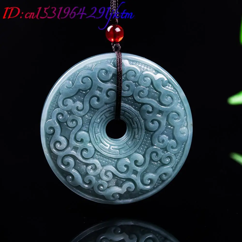 Natural Burmese Jadeite Flower Pendant Necklace Vintage Designer Jewelry Luxury Accessories Real Jade Gifts for Women view 2