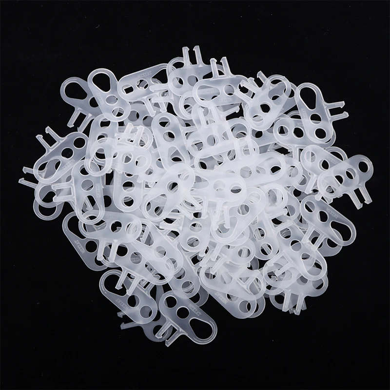 100PCS High Quality 3 Holes Plastic Strain Reliefs Cord Grip Threading Hook To Fix Lamp Cord For Ceiling Light Fixture Replace