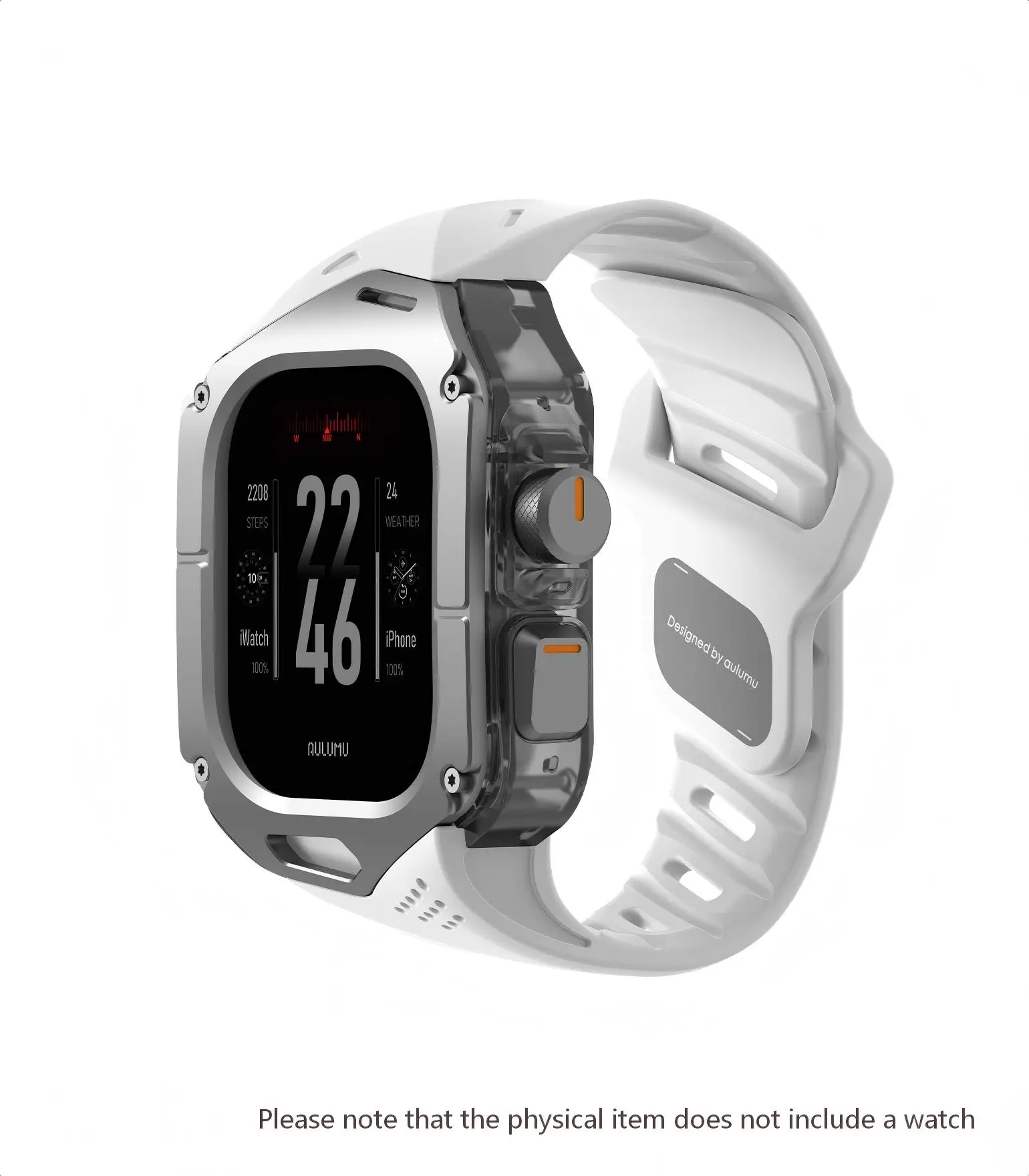 Aulumu A01 titanium band voor de Apple Watch Ultra 49 mm. Luxe band, compatibel met de Apple Watch Ultra 1/2 en de bijbehorende horlogekast.